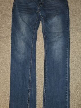 Steve's Jeans Mens 30x32 Dark Blue Denim Wash Straight Leg Stretch